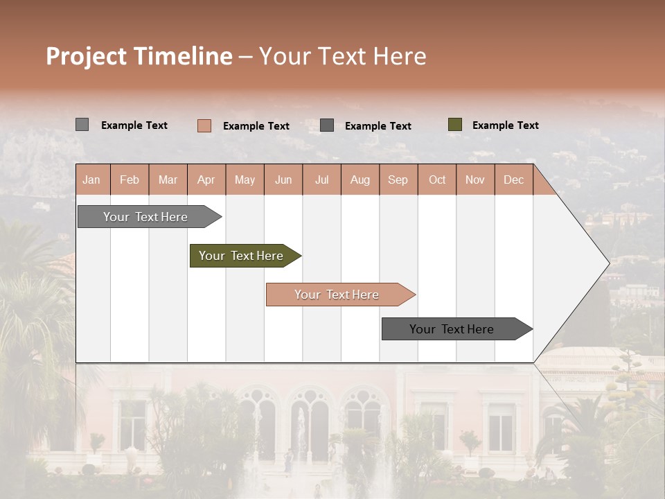 Steps Front Palm PowerPoint Template