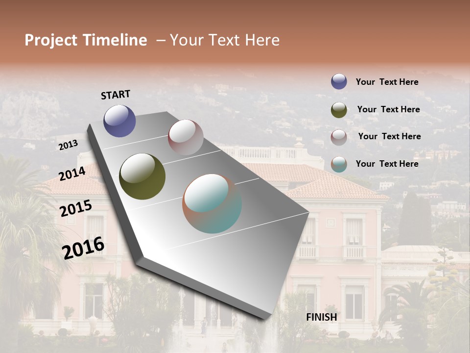Steps Front Palm PowerPoint Template