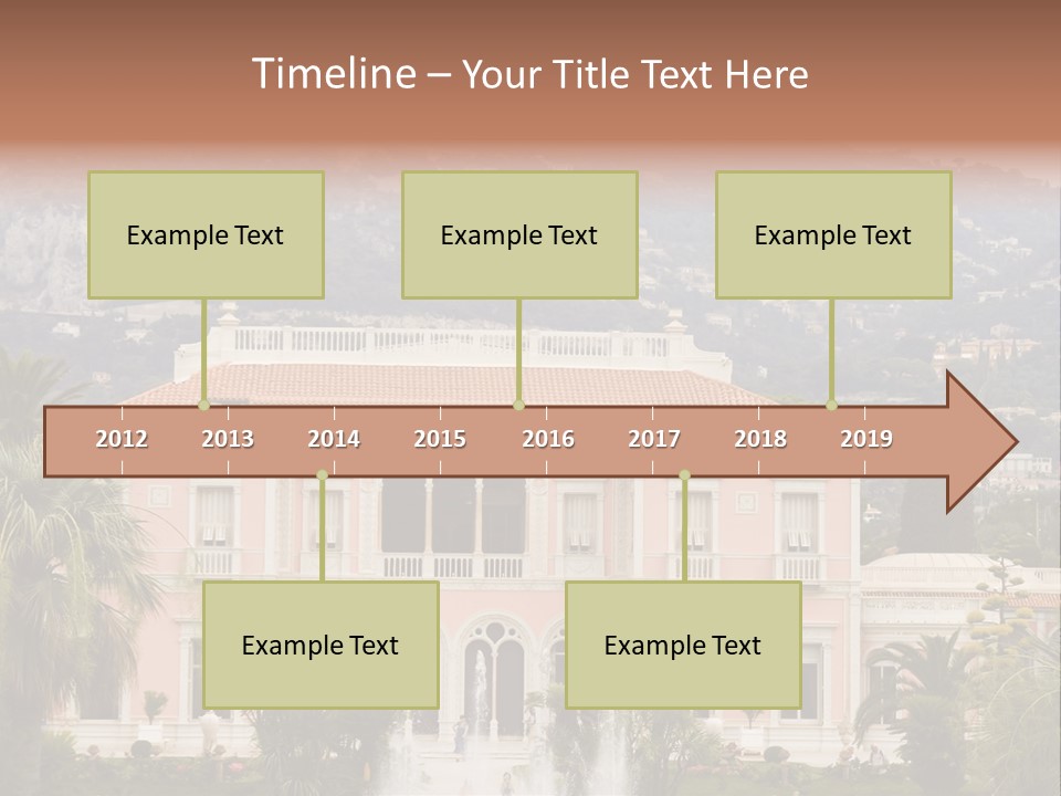 Steps Front Palm PowerPoint Template
