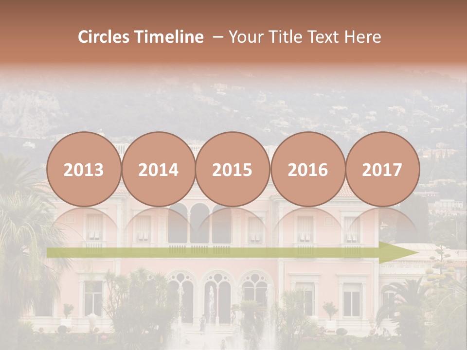 Steps Front Palm PowerPoint Template