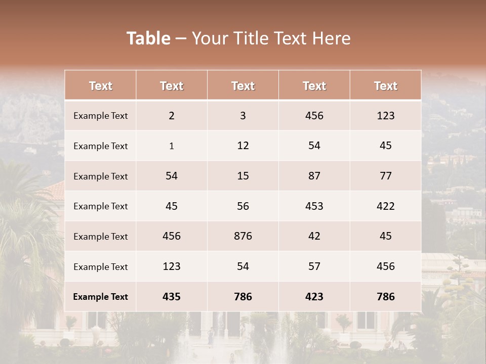 Steps Front Palm PowerPoint Template