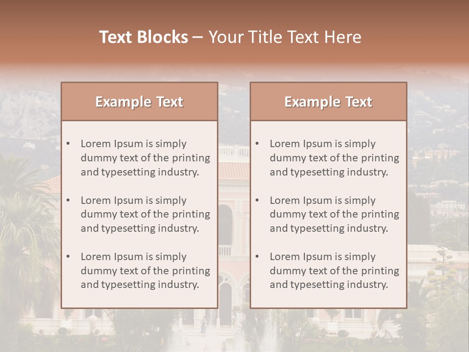 Steps Front Palm PowerPoint Template