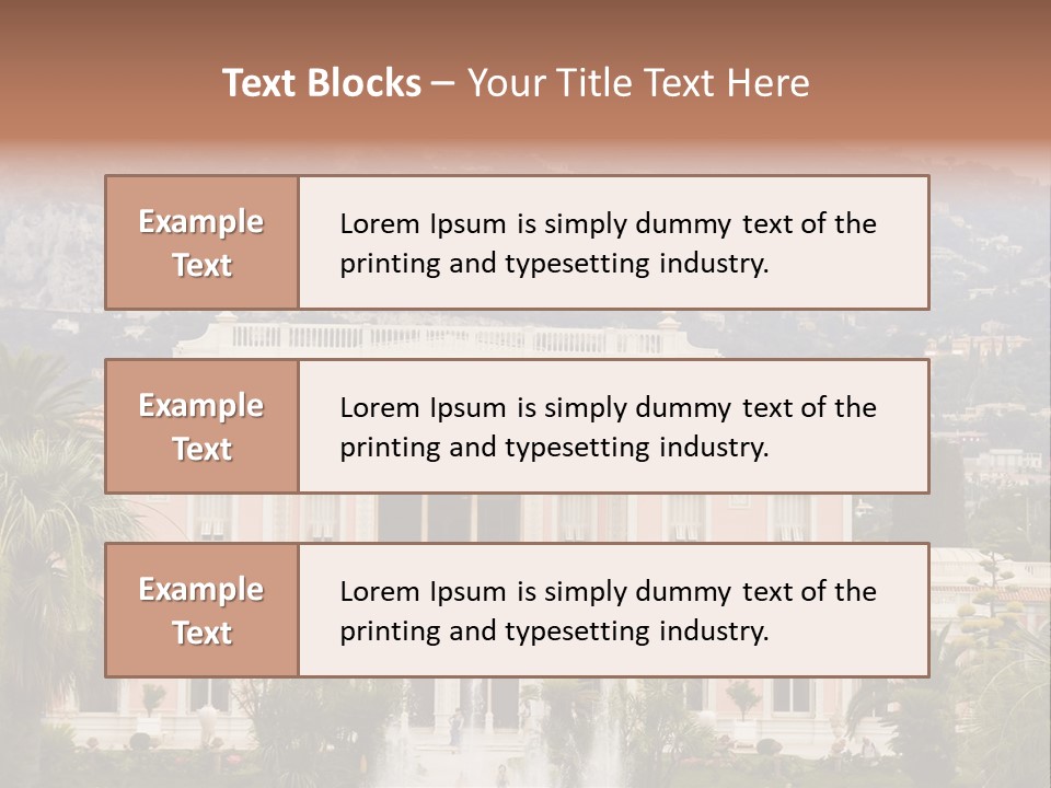 Steps Front Palm PowerPoint Template