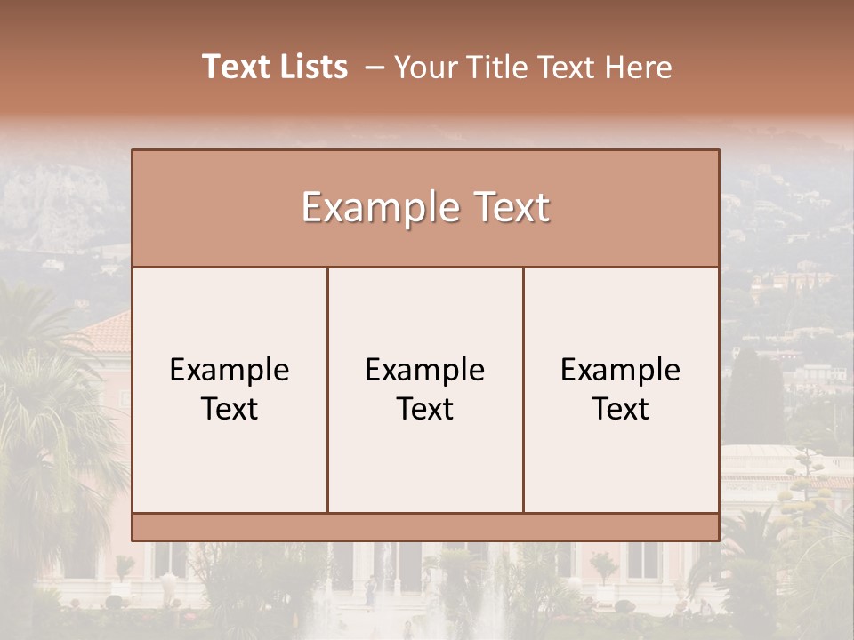 Steps Front Palm PowerPoint Template