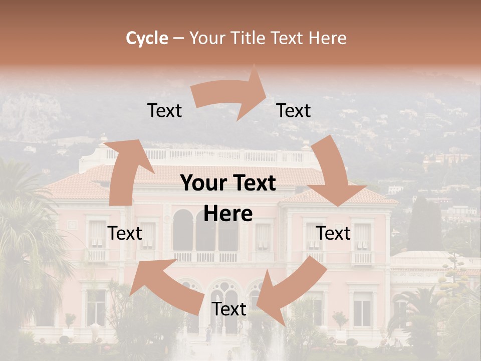 Steps Front Palm PowerPoint Template