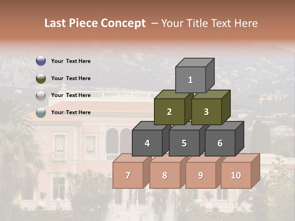 Steps Front Palm PowerPoint Template