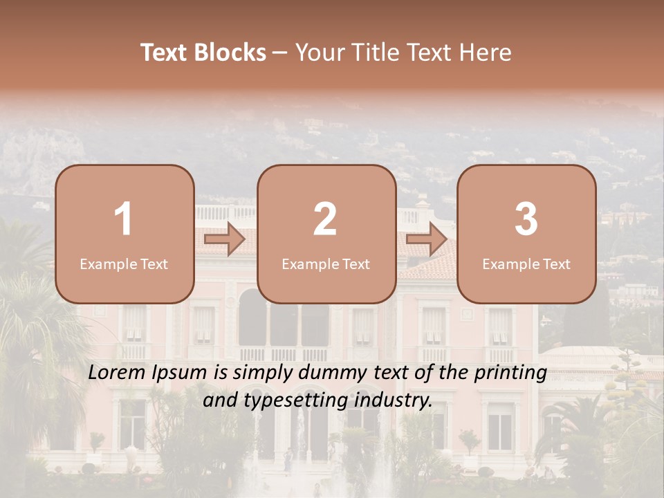 Steps Front Palm PowerPoint Template