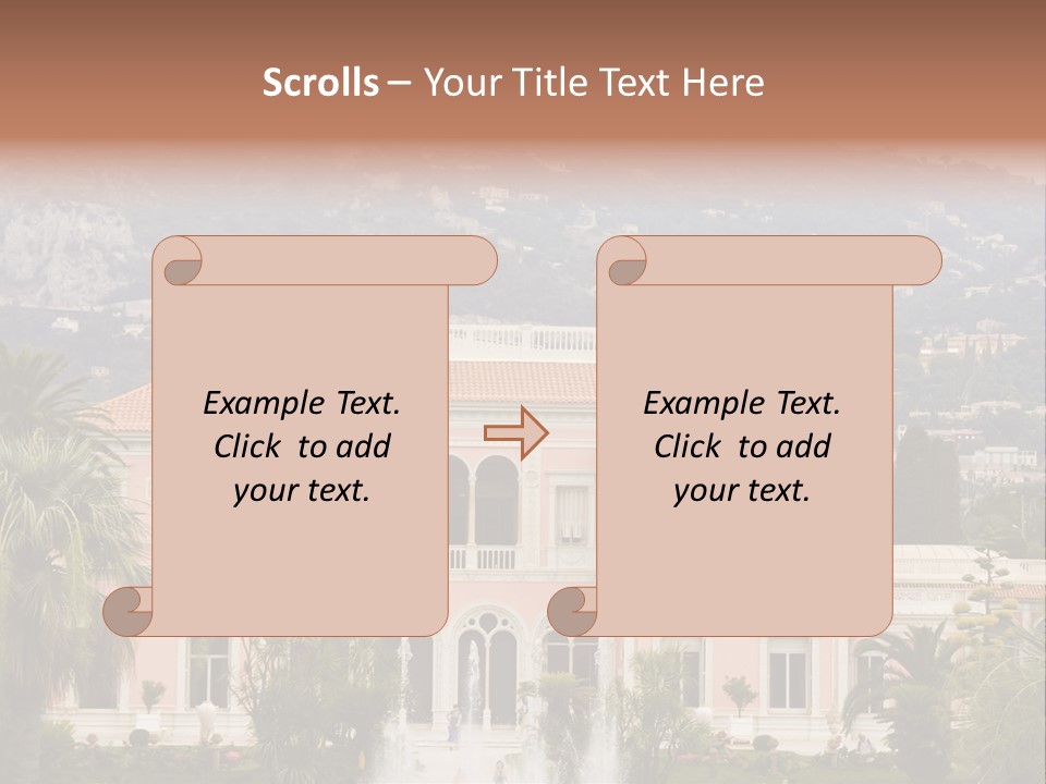 Steps Front Palm PowerPoint Template