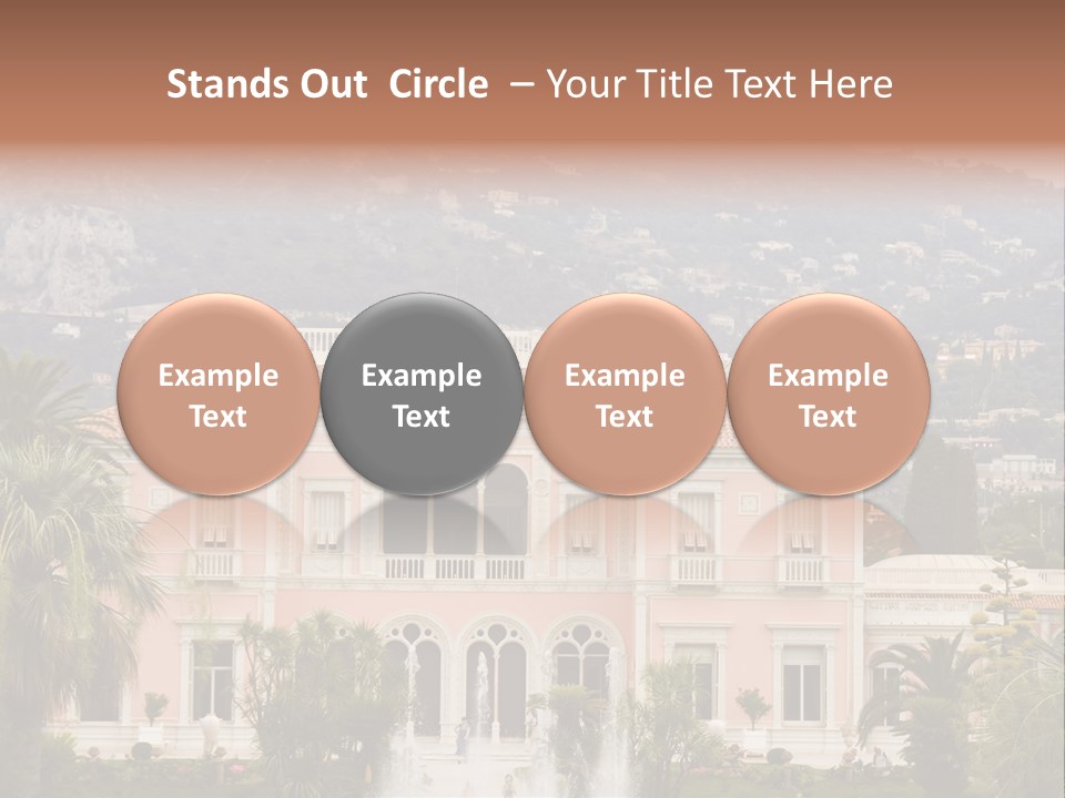 Steps Front Palm PowerPoint Template