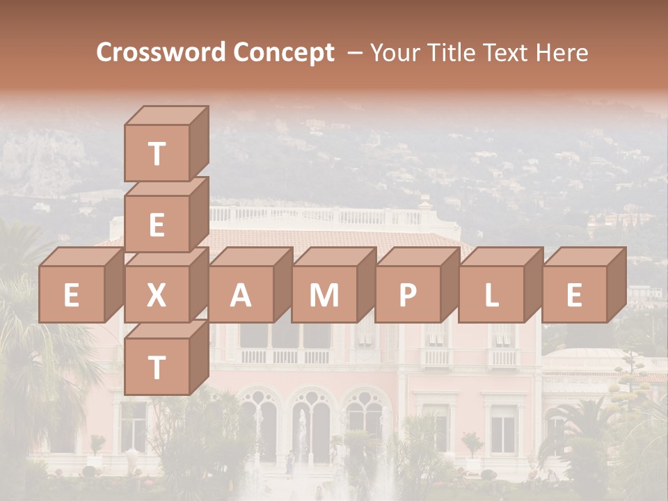 Steps Front Palm PowerPoint Template