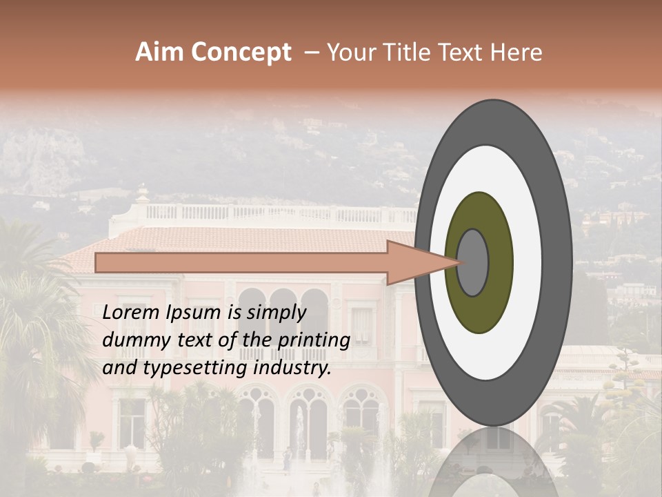Steps Front Palm PowerPoint Template