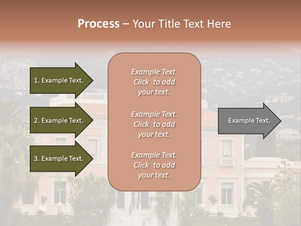 Steps Front Palm PowerPoint Template