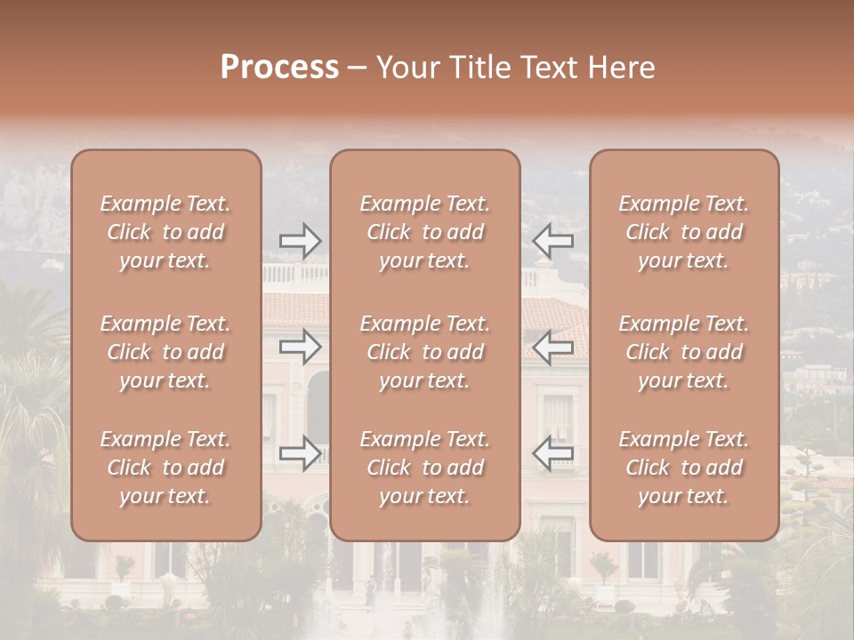 Steps Front Palm PowerPoint Template