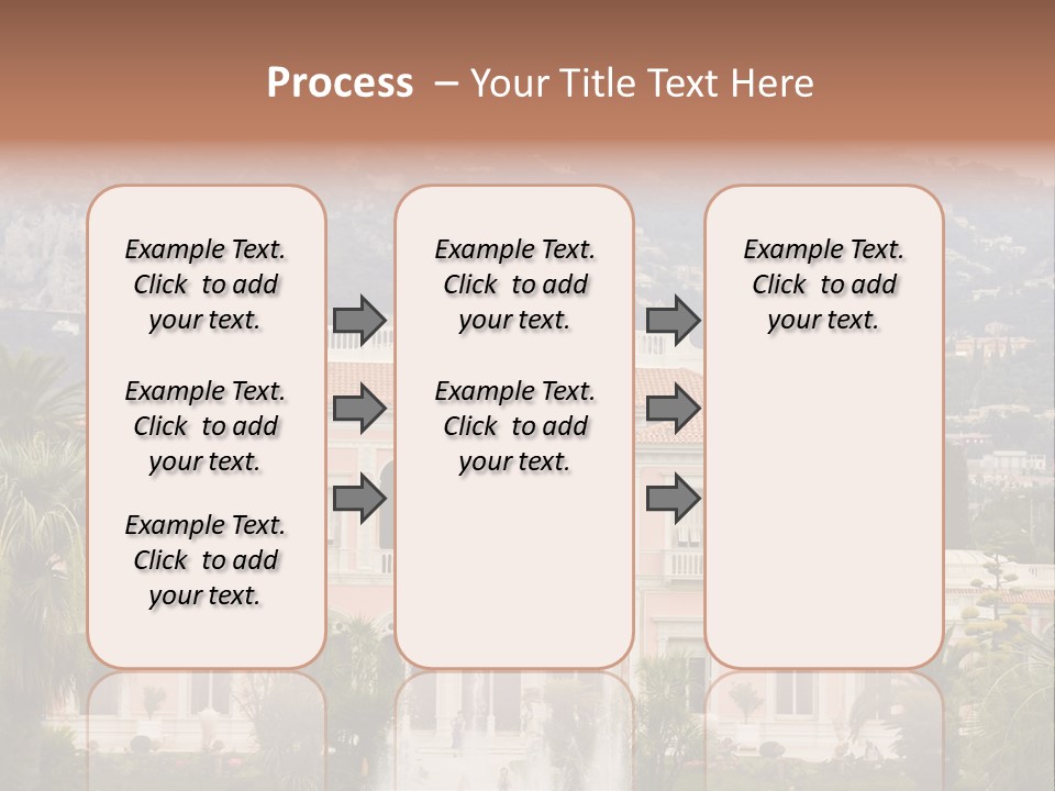 Steps Front Palm PowerPoint Template