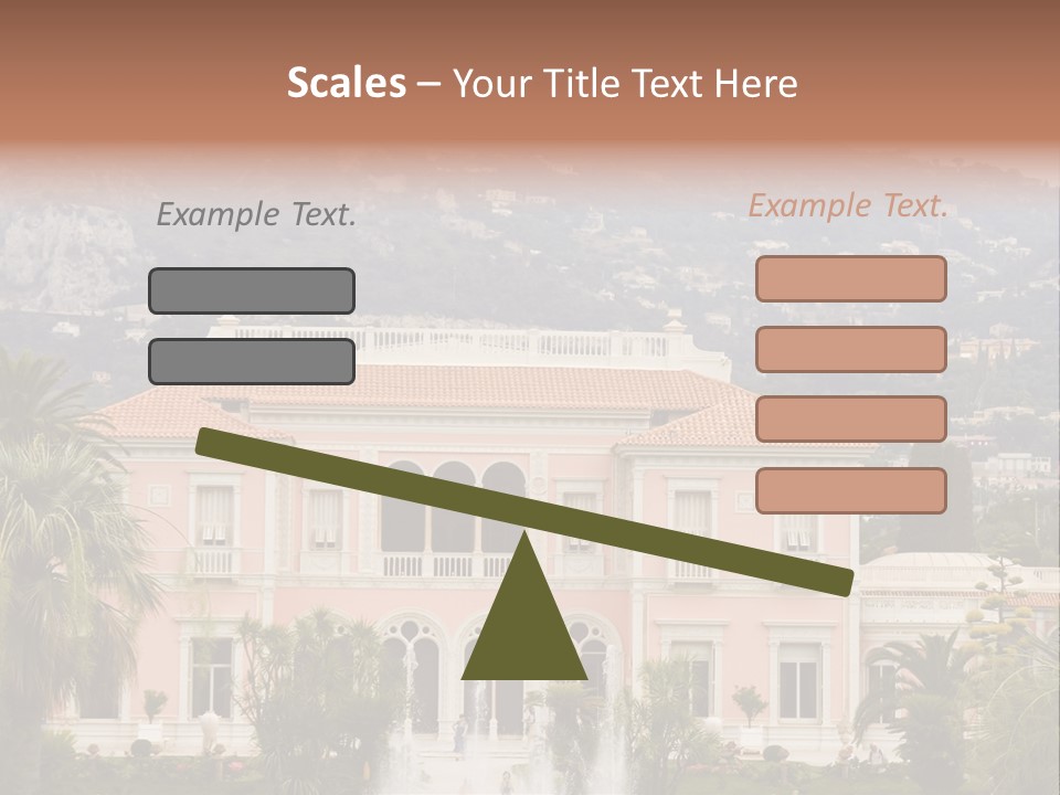 Steps Front Palm PowerPoint Template