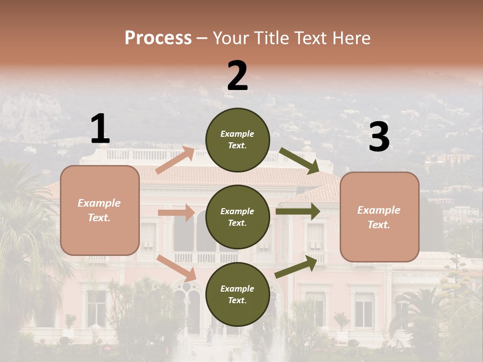 Steps Front Palm PowerPoint Template
