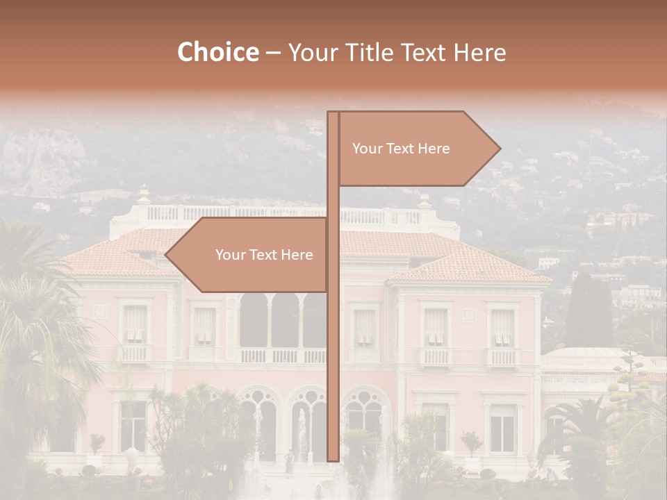 Steps Front Palm PowerPoint Template