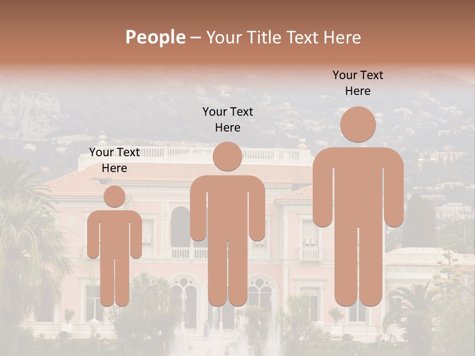 Steps Front Palm PowerPoint Template
