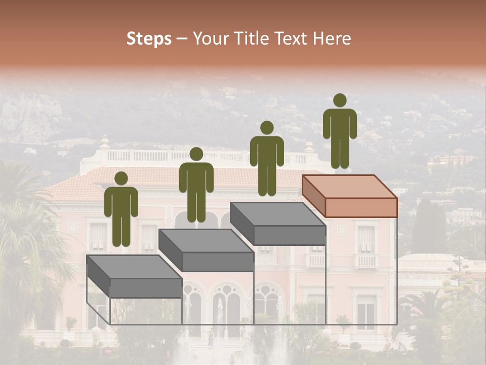 Steps Front Palm PowerPoint Template