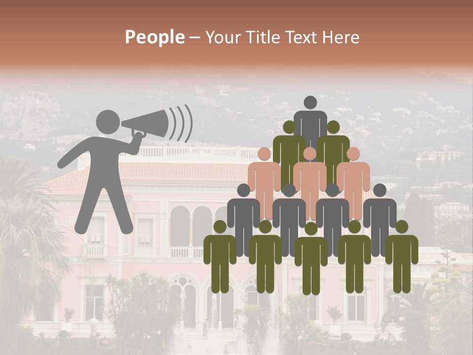 Steps Front Palm PowerPoint Template