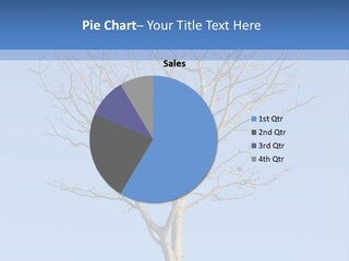 A Bare Tree With No Leaves On A Blue Background PowerPoint Template