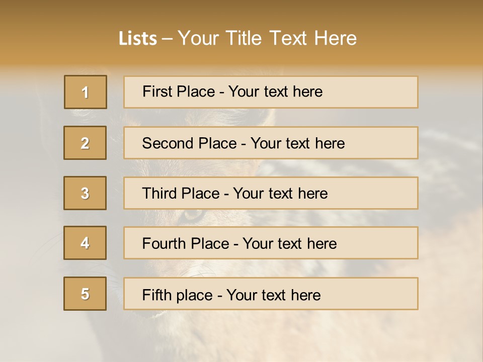 Silverbacked Canid Dog PowerPoint Template