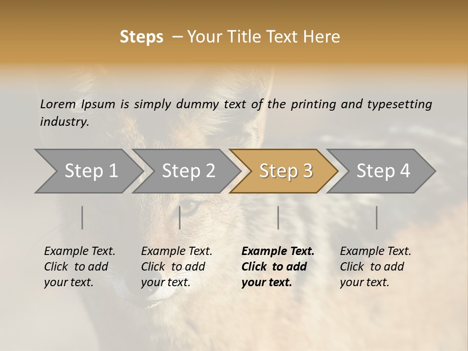 Silverbacked Canid Dog PowerPoint Template