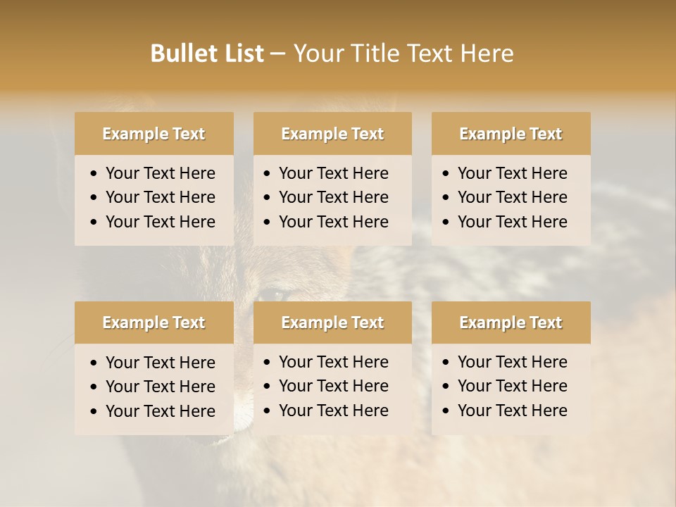 Silverbacked Canid Dog PowerPoint Template