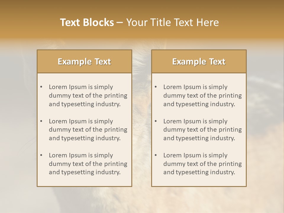 Silverbacked Canid Dog PowerPoint Template