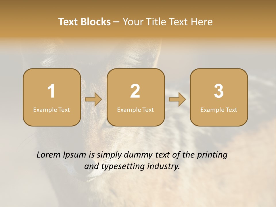 Silverbacked Canid Dog PowerPoint Template