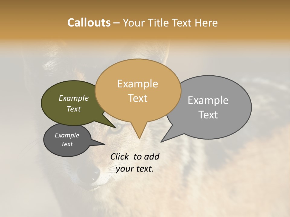 Silverbacked Canid Dog PowerPoint Template