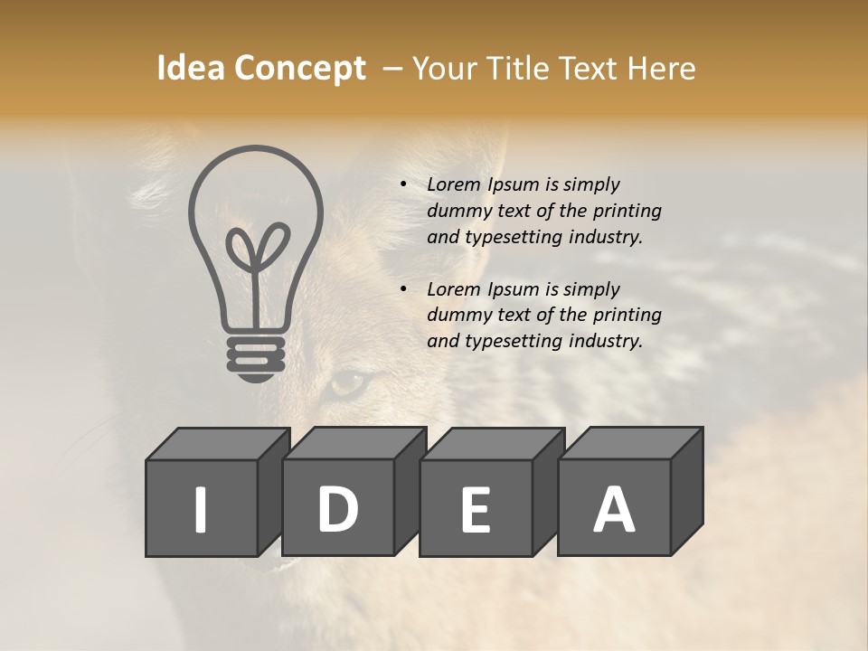 Silverbacked Canid Dog PowerPoint Template