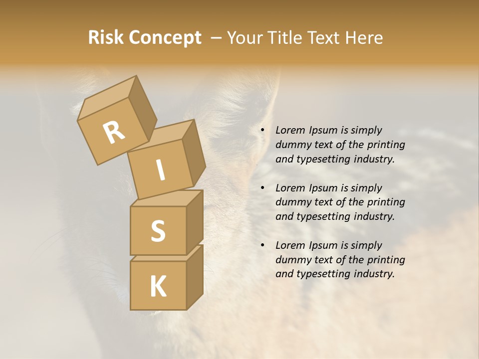 Silverbacked Canid Dog PowerPoint Template