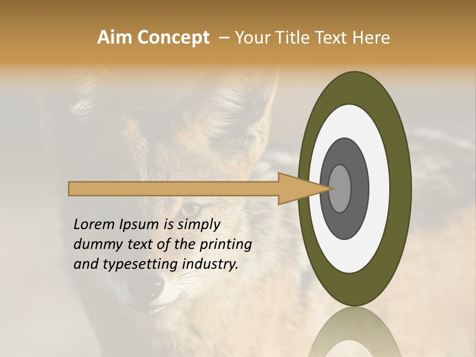 Silverbacked Canid Dog PowerPoint Template