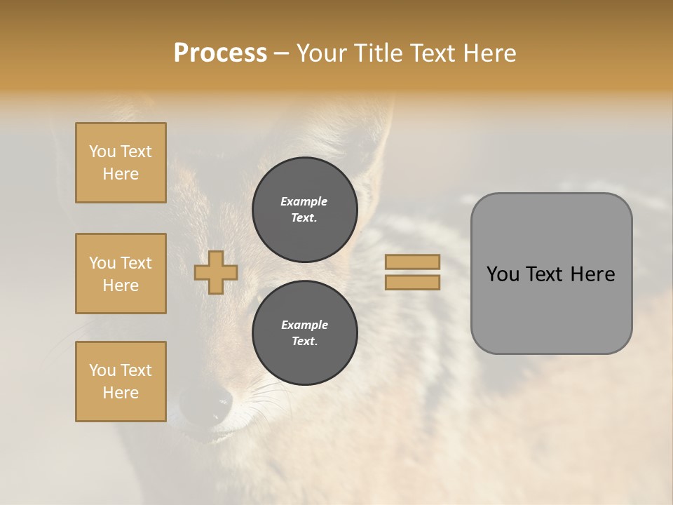 Silverbacked Canid Dog PowerPoint Template