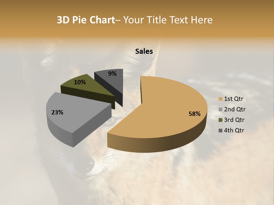 Silverbacked Canid Dog PowerPoint Template