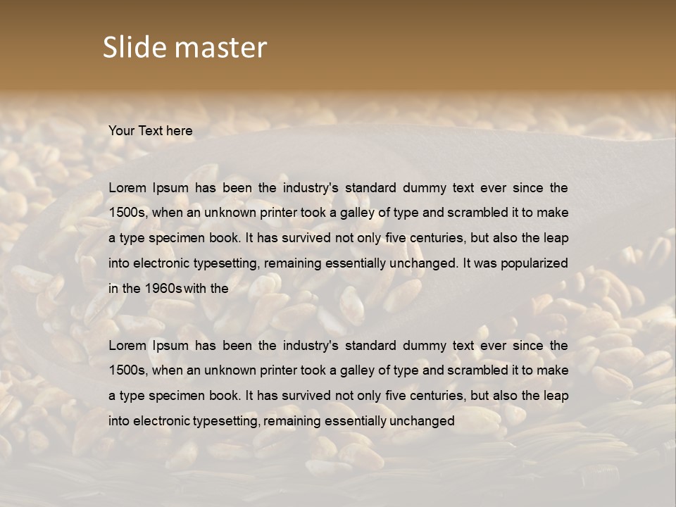 Cereals Zinc Wooden Spoon PowerPoint Template