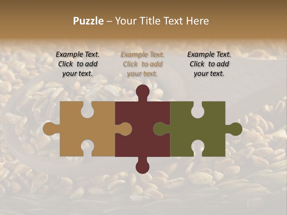 Cereals Zinc Wooden Spoon PowerPoint Template