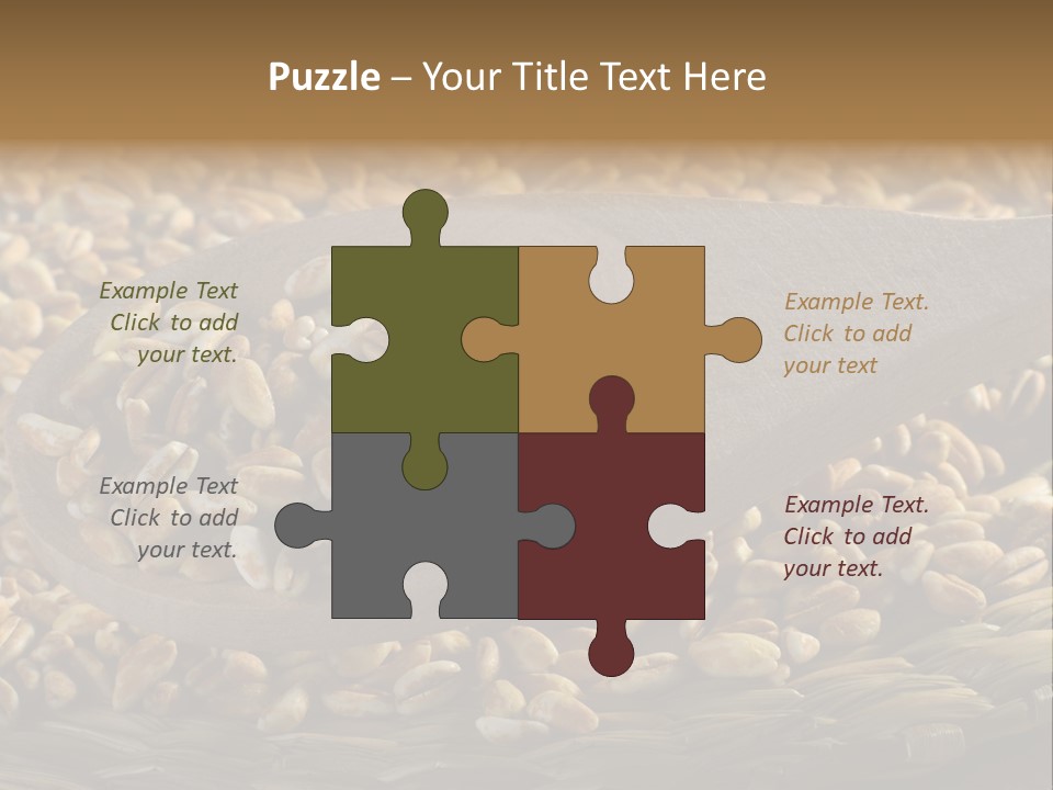 Cereals Zinc Wooden Spoon PowerPoint Template