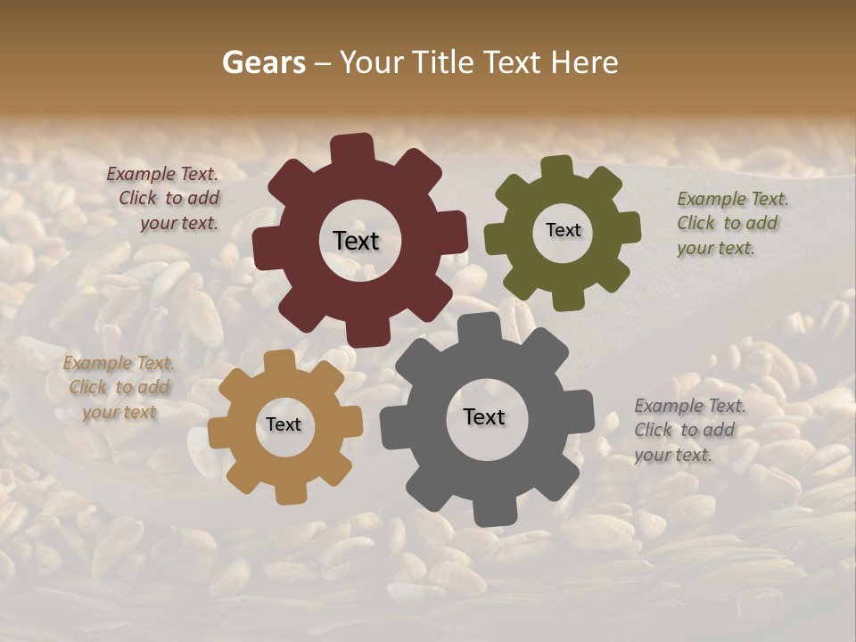 Cereals Zinc Wooden Spoon PowerPoint Template