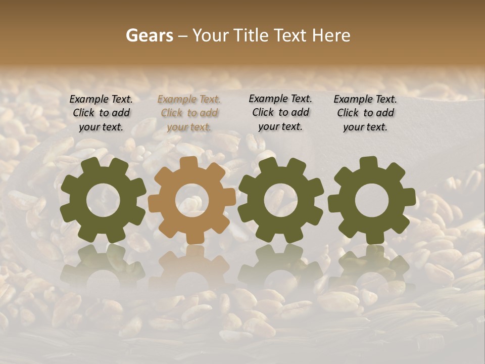Cereals Zinc Wooden Spoon PowerPoint Template