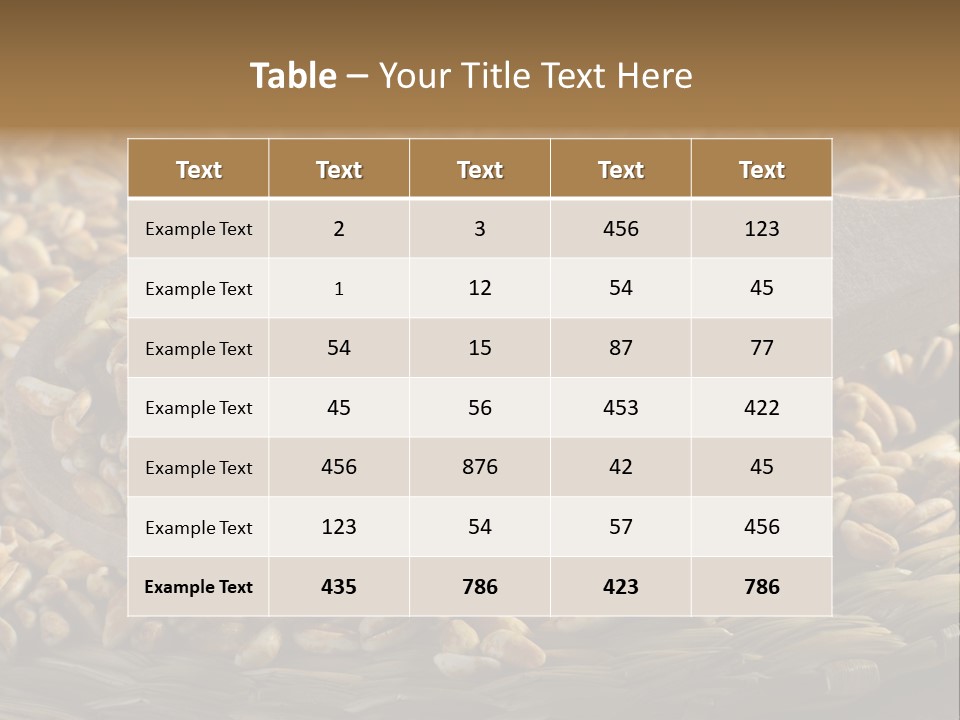 Cereals Zinc Wooden Spoon PowerPoint Template
