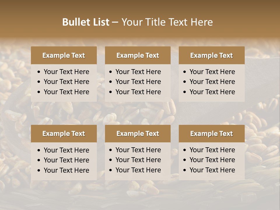 Cereals Zinc Wooden Spoon PowerPoint Template