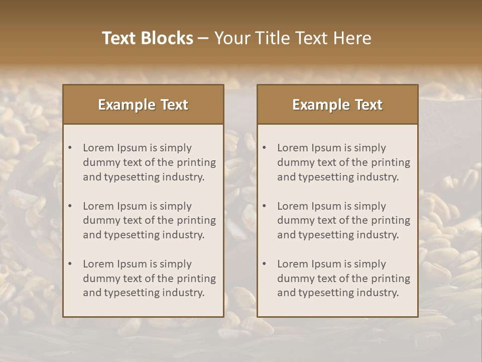 Cereals Zinc Wooden Spoon PowerPoint Template