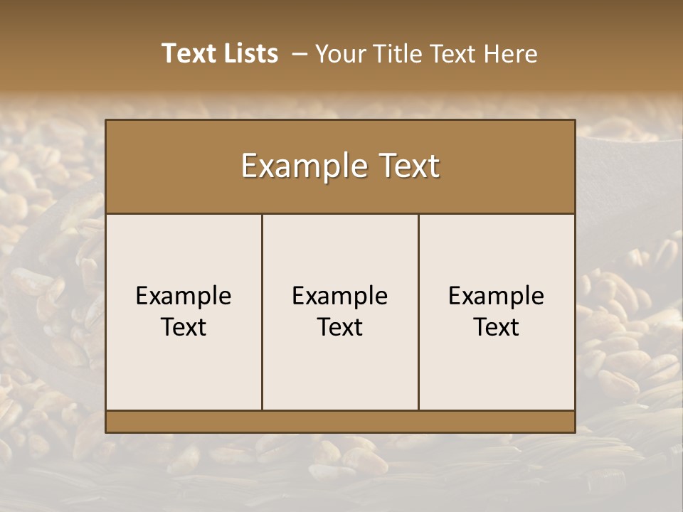 Cereals Zinc Wooden Spoon PowerPoint Template