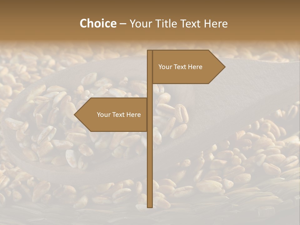 Cereals Zinc Wooden Spoon PowerPoint Template