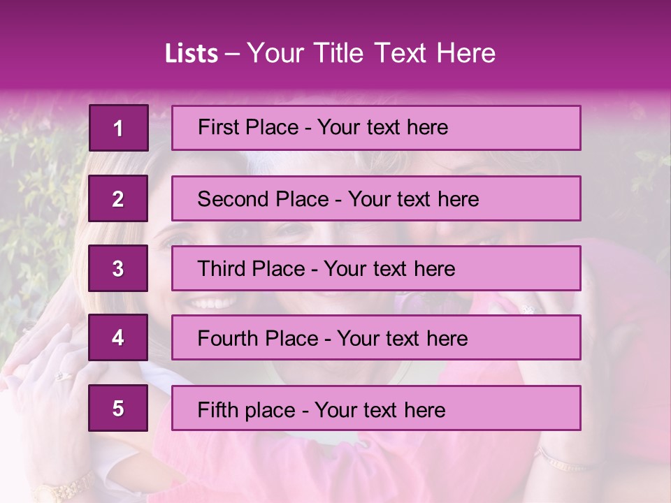 Nana Granddaughter Relationship PowerPoint Template