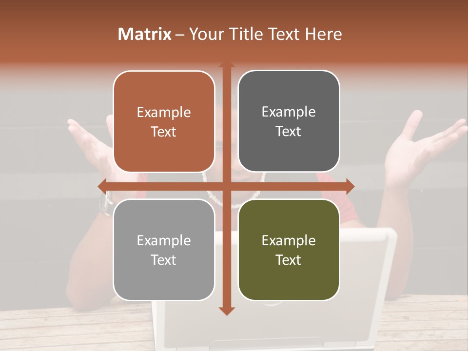 A Man Sitting In Front Of A Laptop Computer PowerPoint Template