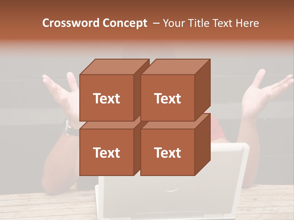 A Man Sitting In Front Of A Laptop Computer PowerPoint Template