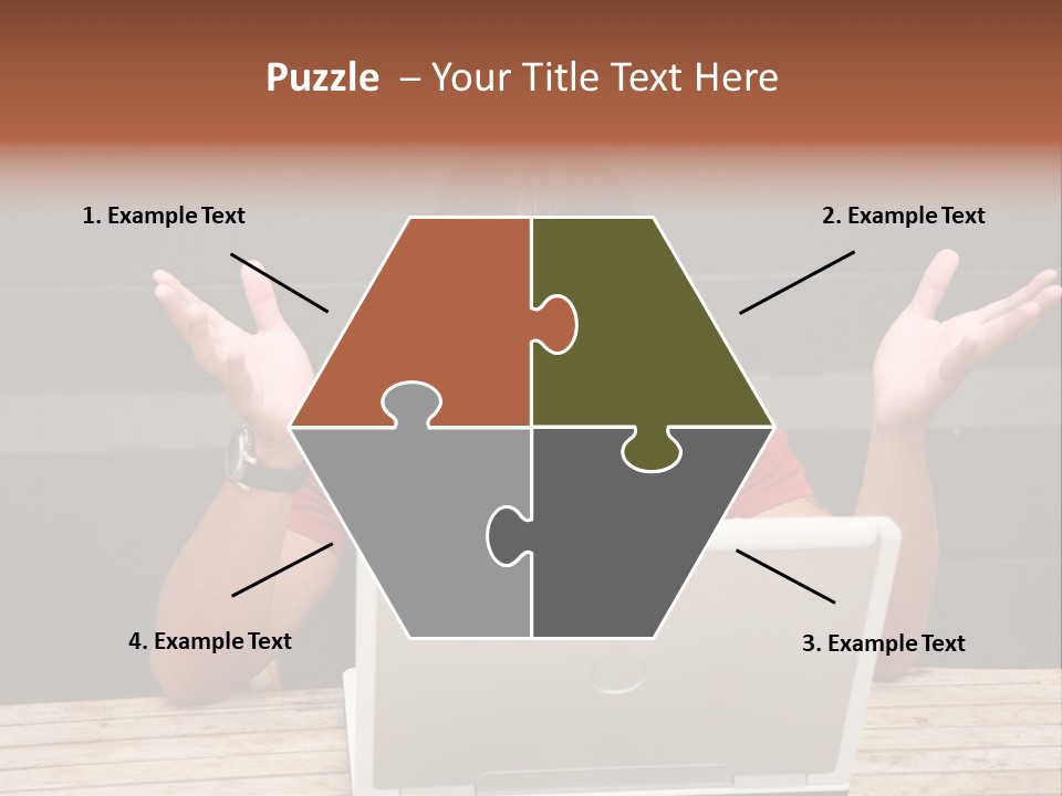 A Man Sitting In Front Of A Laptop Computer PowerPoint Template